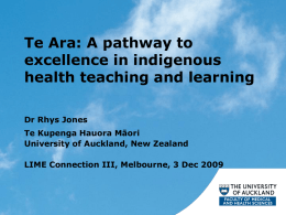 Towards a core Māori health curriculum