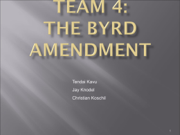 The History of the Byrd Amendment