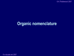 Organic nomenclature