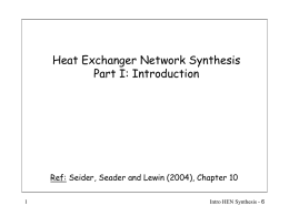 HEN Synthesis (Part 1) - ????????