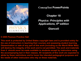 Chap. 18 Conceptual Modules Giancoli
