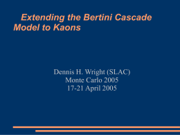 Extending the Bertini Cascade Model to Kaons