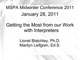 MSPA Midwinter Conference 2011