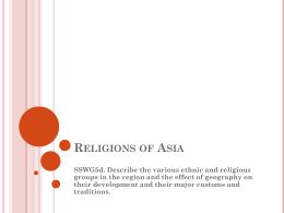 Religions of Asia - Pamela West's blog