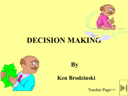 DECISION MAKING - Sikeston R-6