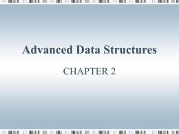 Chapter 2 Advanced Data Structures
