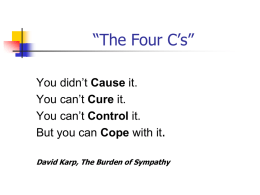 The Four C’s” - Macomb County Community Mental