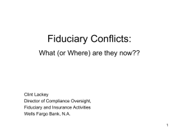 Fiduciary Conflicts: