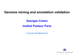 Diapositive 1 - Institut Pasteur