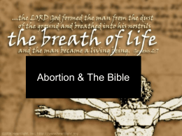 Abortion & The Bible