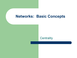Networks: Basic Concepts - Louisiana State University
