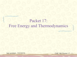 Chapter 19: Entropy and Free Energy