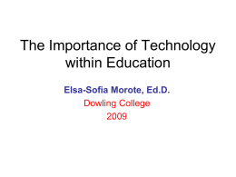 The Importance of Technology within Education