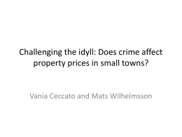 Challenging the idyll: Does crime affect property prices