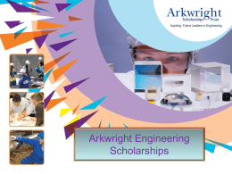 Slide 1 - The Arkwright Scholarships Trust