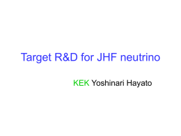 Target R&D for JHF neutrino
