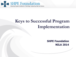 Keys to Successful Program Implementation