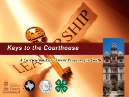 KEYS TO THE COURTHOUSE