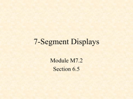 7-Segment Displays - Computer Science and Engineering