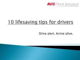 10 lifesaving tips for drivers