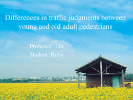 Differences in traffic judgments between young and old