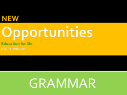 Opportunities Education for life Intermediate