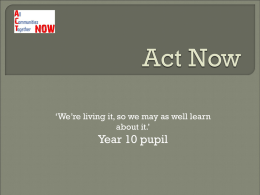 ACT NOW - Prevent for Schools