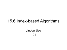 Index-based Algorithms