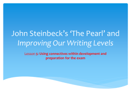 John Steinbeck’s ‘The Pearl’ and Improving Our Writing Levels