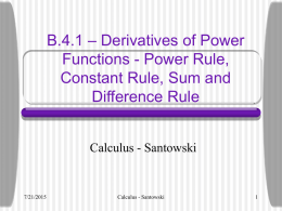 DT.01.1 - Derivative Rules - Power Rule, Constant Rule