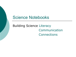 Science Notebooks II - John B. Connally High School