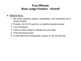 Five Officials Referee Position