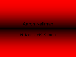 Aaron Keilman - Blacklick Valley School District