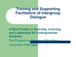 Training and Supporting Facilitators of Dialogue