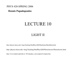 LECTURE 10 - University of Maryland, College Park