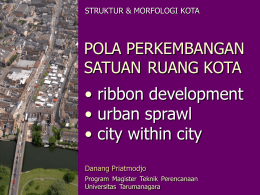 Pola perkembangan ruang kota