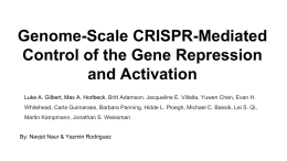 Genome-Scale CRISPR-Mediated Control of the Gene