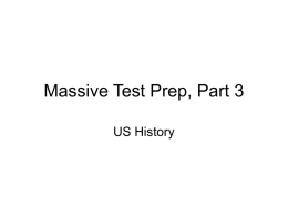 Massive Test Prep, Part 3 - Welcome to Mr. C's Website