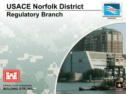 USACE Norfolk District Regulatory Branch
