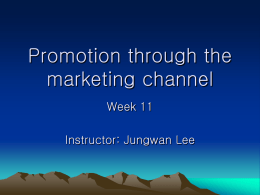 Promotion through the marketing channel