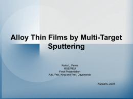 Alloy Thin Films by Multi