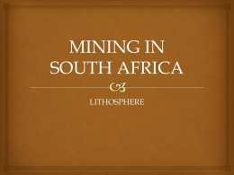 MINING IN SOUTH AFRICA