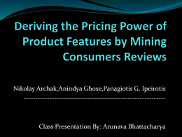 Deriving the Pricing Power of Product Features by Mining