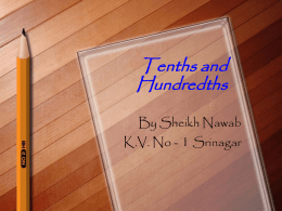 Tenths and Hundredths
