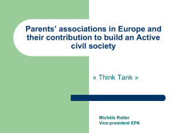 Parents’ associations in Europe and their contribution to