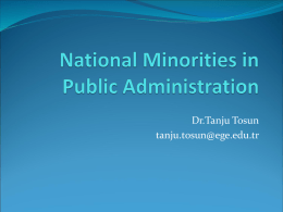 Ethnic Minorities in Public Administration