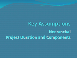 Key Assumptions - Welcome to Department of Land Resources
