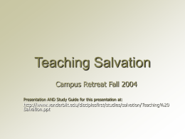 Salvation - Vanderbilt Universi
