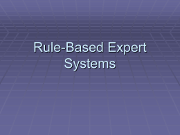 Rule-Based Expert Systems