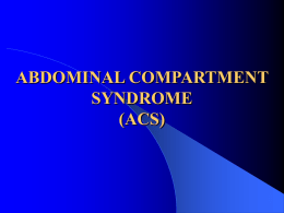 ABDOMINAL COMPARTMENT SYNDROME